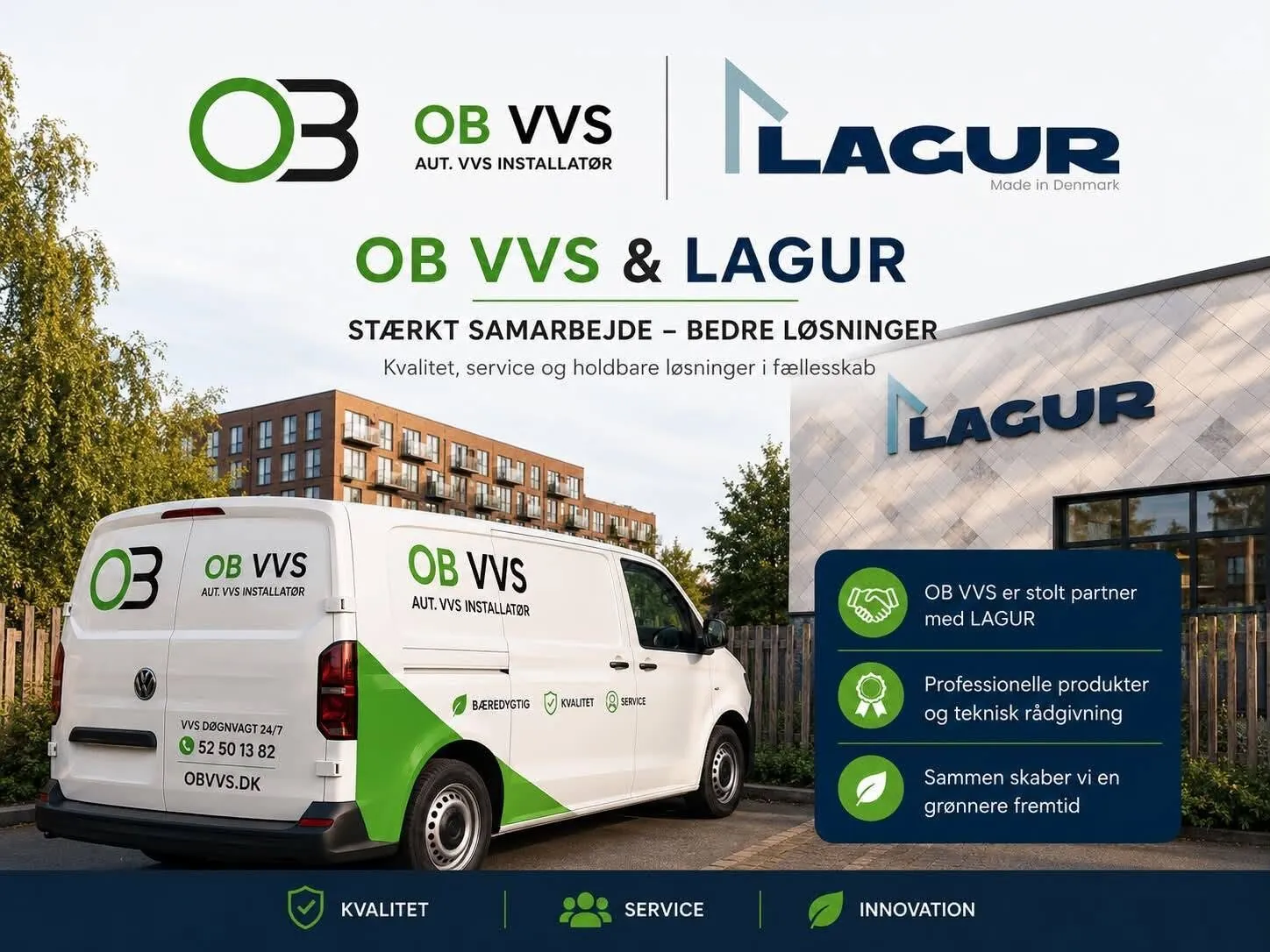 OB VVS og Lagur, samarbejde om vandbehandling uden kemi